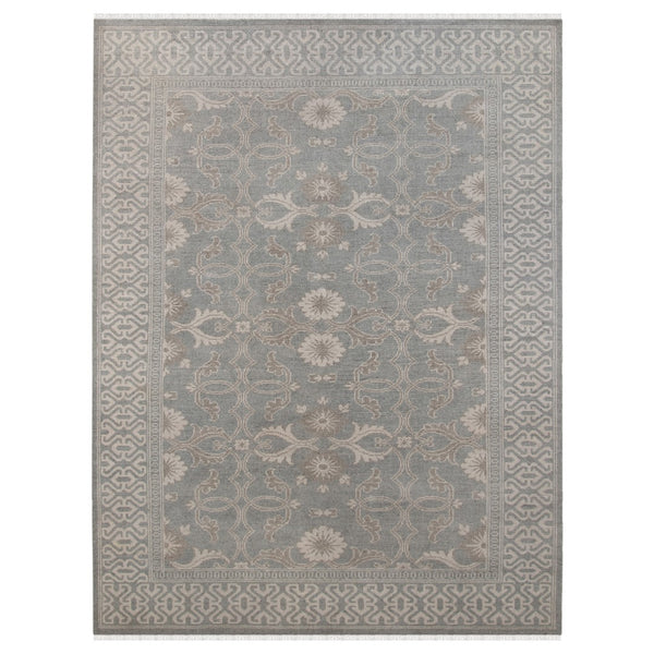 AMER Rugs Empress EMP-2 Hand-Knotted Bordered Classic Area Rug Gray 10' x 14'