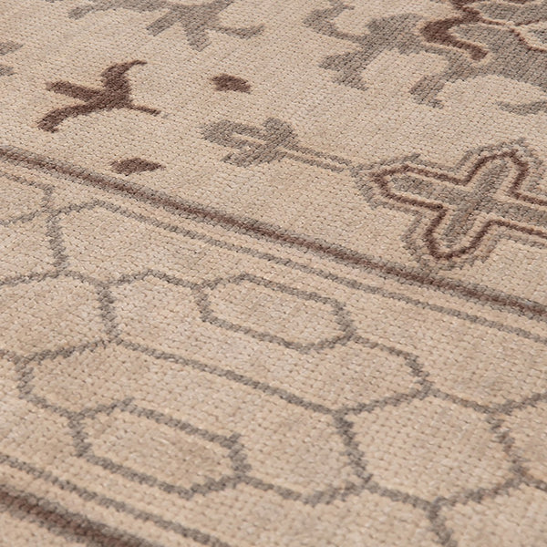 AMER Rugs Empress EMP-7 Hand-Knotted Bordered Classic Area Rug Taupe 10' x 14'