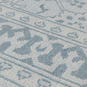 AMER Rugs Empress EMP-9 Hand-Knotted Bordered Classic Area Rug Sky Blue 10' x 14'
