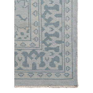 AMER Rugs Empress EMP-9 Hand-Knotted Bordered Classic Area Rug Sky Blue 10' x 14'
