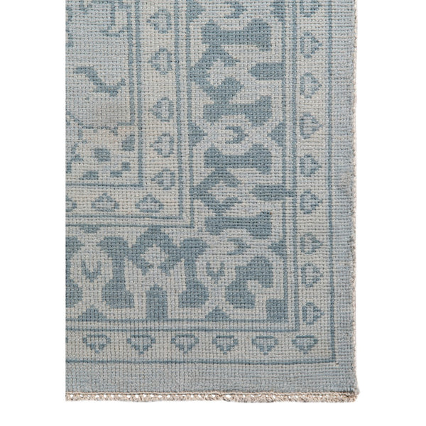 AMER Rugs Empress EMP-9 Hand-Knotted Bordered Classic Area Rug Sky Blue 10' x 14'