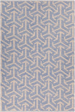 Chandra Rugs Enaya 100% Recycled Polyester Hand-Woven Contemporary Rug Blue/Beige 7'9 x 10'6