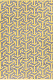 Chandra Rugs Enaya 100% Recycled Polyester Hand-Woven Contemporary Rug Grey/Yellow 7'9 x 10'6