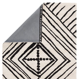 Nikki Chu by Jaipur Living Gemma Handmade Abstract White/ Black Area Rug (9'X12')