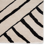 Nikki Chu by Jaipur Living Gemma Handmade Abstract White/ Black Area Rug (9'X12')