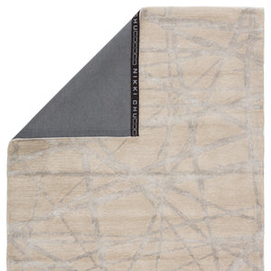 Nikki Chu by Jaipur Living Avondale Handmade Abstract White/ Gray Area Rug (10'X14')