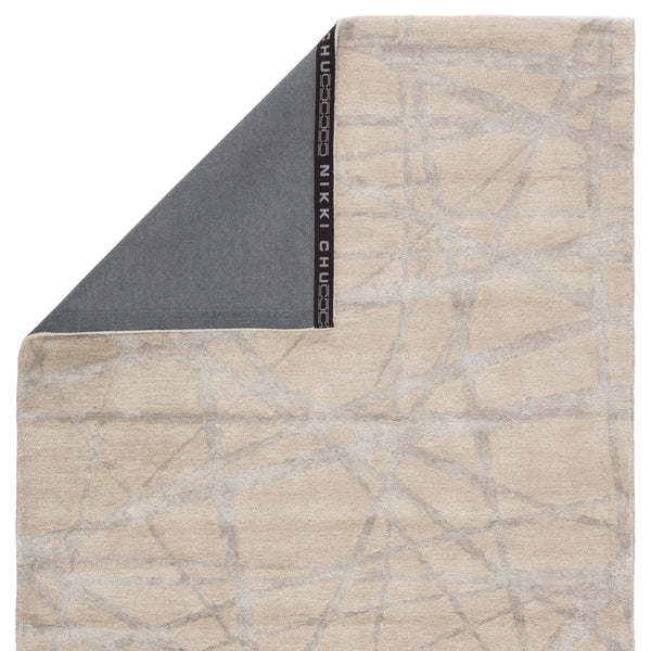 Nikki Chu by Jaipur Living Avondale Handmade Abstract White/ Gray Area Rug (10'X14')