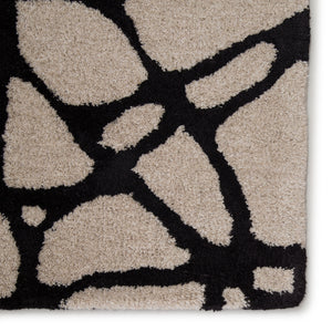 Nikki Chu by Jaipur Living Chandler Handmade Abstract Cream/ Black Area Rug (10'X14')