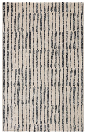 Nikki Chu by Jaipur Living Saville Handmade Abstract Cream / Slate Gray Area Rug (12'X15')