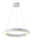 Bethel Matte White LED Chandelier in Iron & Acrylic