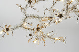 Bethel Gold Chandelier in Stainless Steel & Crystal