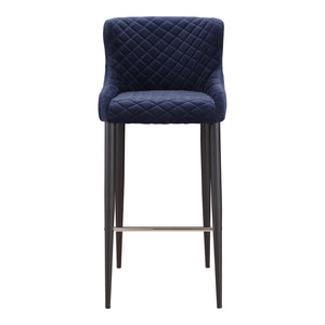 Moe's Home Etta Barstool Dark Blue