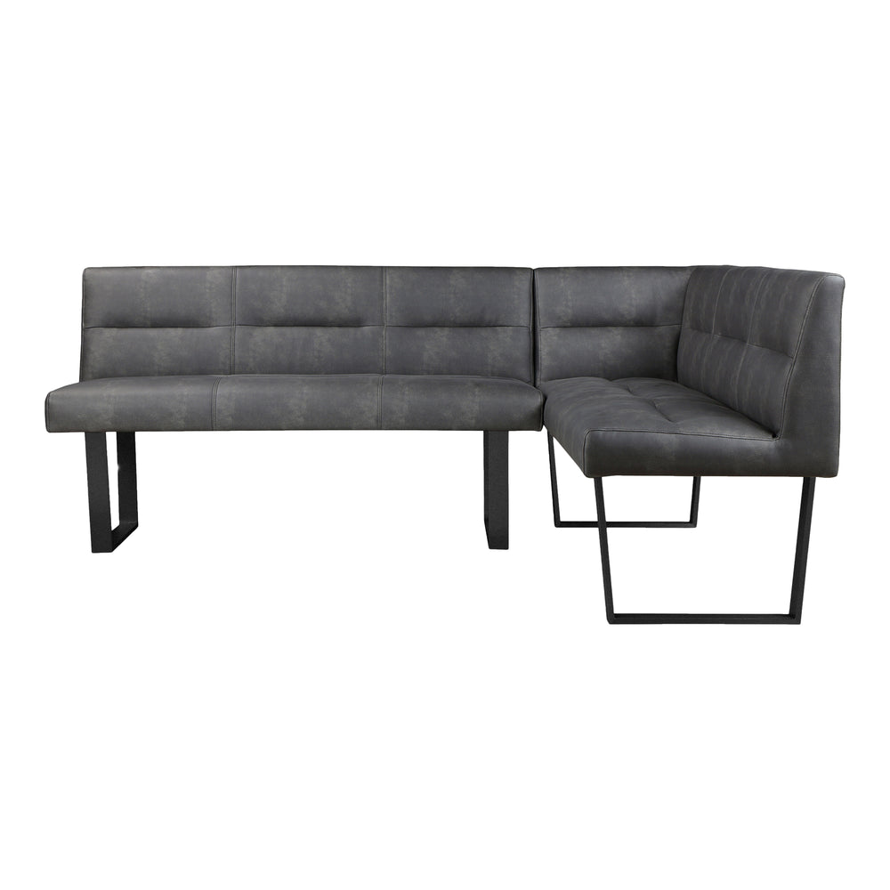 Moe's Home Hanlon Corner Bench Dark Grey