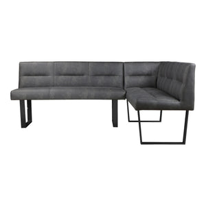 Moe's Home Hanlon Corner Bench Dark Grey