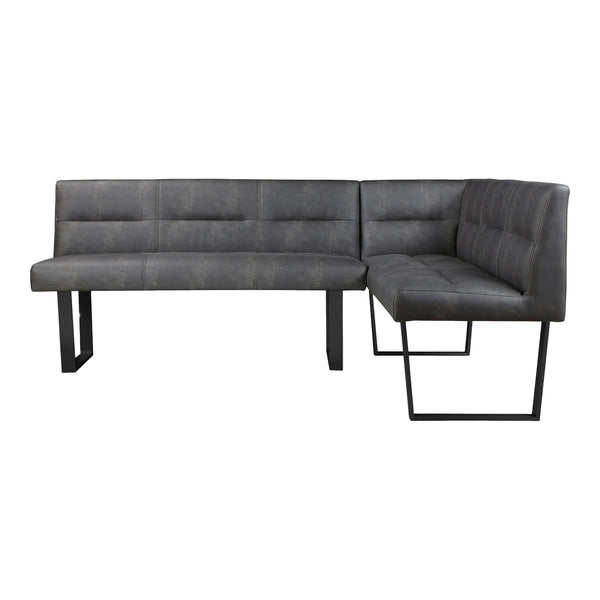 Moe's Home Hanlon Corner Bench Dark Grey