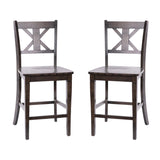 EE1784 Rustic Commercial Grade Wood Barstool - Set of 2