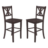 EE1785 Rustic Commercial Grade Wood Barstool - Set of 2