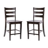 EE1786 Rustic Commercial Grade Wood Barstool - Set of 2