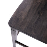 English Elm EE1786 Rustic Commercial Grade Wood Barstool - Set of 2 Gray Wash Walnut EEV-13500
