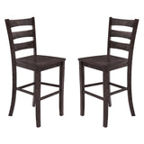 EE1787 Rustic Commercial Grade Wood Barstool - Set of 2