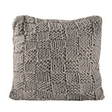 HiEnd Accents Chess Knit Euro Sham ES1735-OS-TP Taupe 85% acrylic, 15% wool 27x27x3