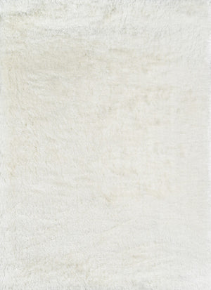 Momeni Enchanted Shag ENS-1 Machine Made Contemporary Shag, Solid Indoor Area Rug White 8' x 10' ESHAGENS-1WHT80A0