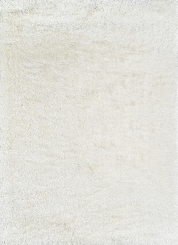 Momeni Enchanted Shag ENS-1 Machine Made Contemporary Shag, Solid Indoor Area Rug White 8' x 10' ESHAGENS-1WHT80A0