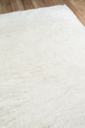 Momeni Enchanted Shag ENS-1 Machine Made Contemporary Shag, Solid Indoor Area Rug White 8' x 10' ESHAGENS-1WHT80A0