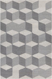 Chandra Rugs Esme 100% Polyester Hand-Woven Contemporary Rug Grey 7'9 x 10'6