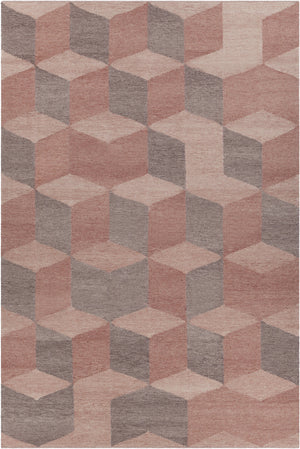 Chandra Rugs Esme 100% Polyester Hand-Woven Contemporary Rug Red/Brown 7'9 x 10'6