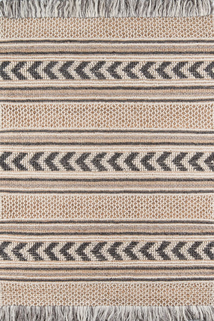 Momeni Esme ESM-1 Hand Woven Transitional Striped Indoor Area Rug Charcoal 8' x 10' ESME0ESM-1CHR80A0