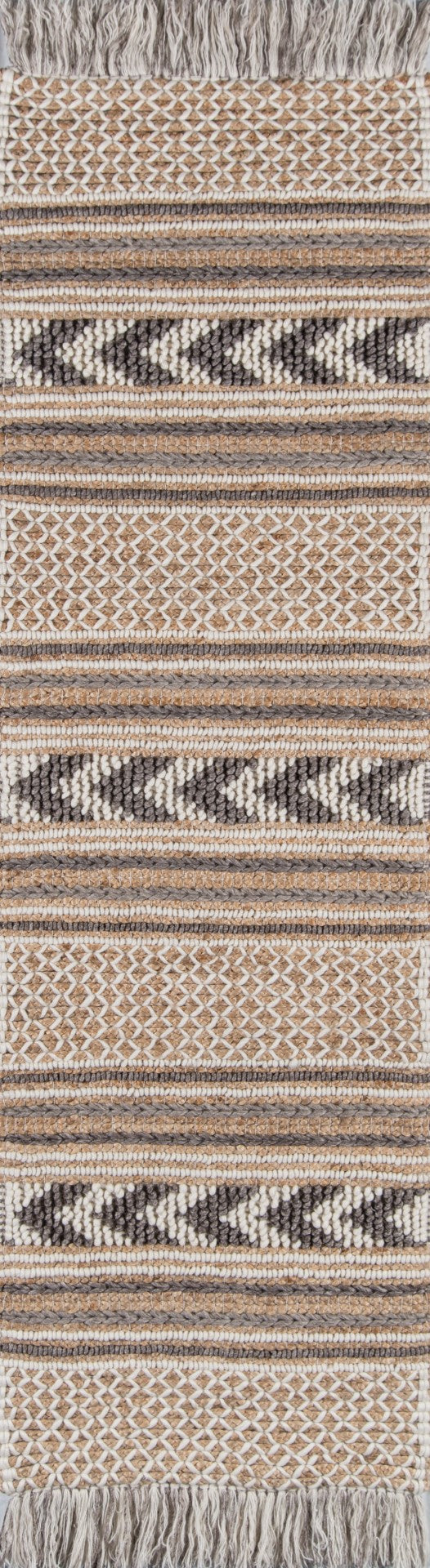 Momeni Esme ESM-1 Hand Woven Transitional Striped Indoor Area Rug Charcoal 8' x 10' ESME0ESM-1CHR80A0