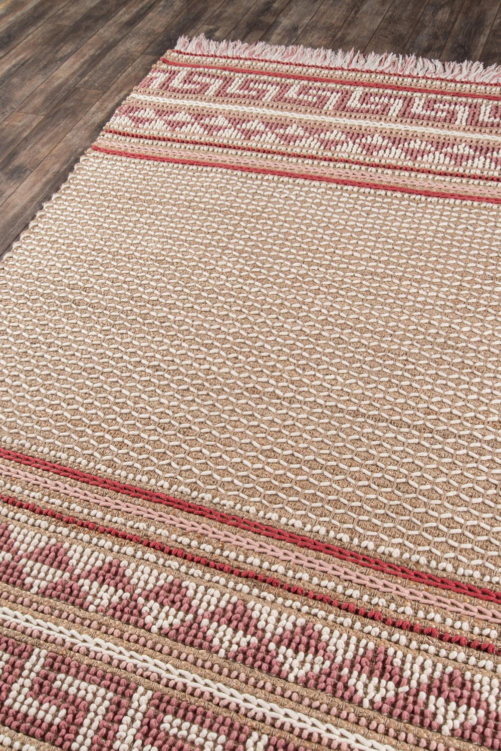 Momeni Esme ESM-3 Hand Woven Transitional Geometric Indoor Area Rug Pink 8' x 10' ESME0ESM-3PNK80A0