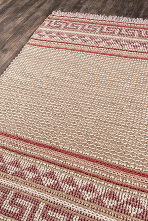 Momeni Esme ESM-3 Hand Woven Transitional Geometric Indoor Area Rug Pink 8' x 10' ESME0ESM-3PNK80A0