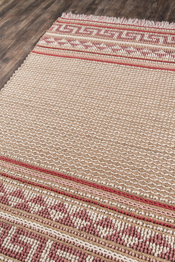 Momeni Esme ESM-3 Hand Woven Transitional Geometric Indoor Area Rug Pink 8' x 10' ESME0ESM-3PNK80A0