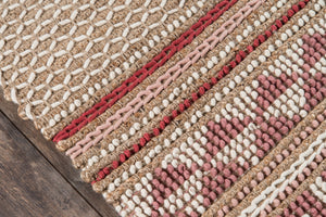 Momeni Esme ESM-3 Hand Woven Transitional Geometric Indoor Area Rug Pink 8' x 10' ESME0ESM-3PNK80A0