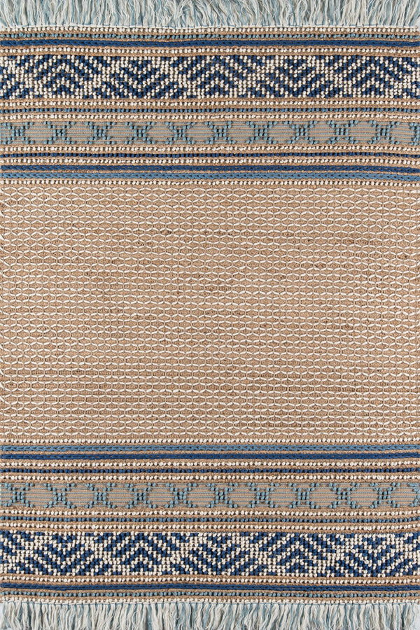 Momeni Esme ESM-4 Hand Woven Transitional Geometric Indoor Area Rug Blue 8' x 10' ESME0ESM-4BLU80A0