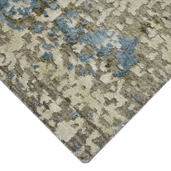 AMER Rugs Essence ESS-2 Hand-Knotted Abstract Transitional Area Rug Blue 10' x 14'