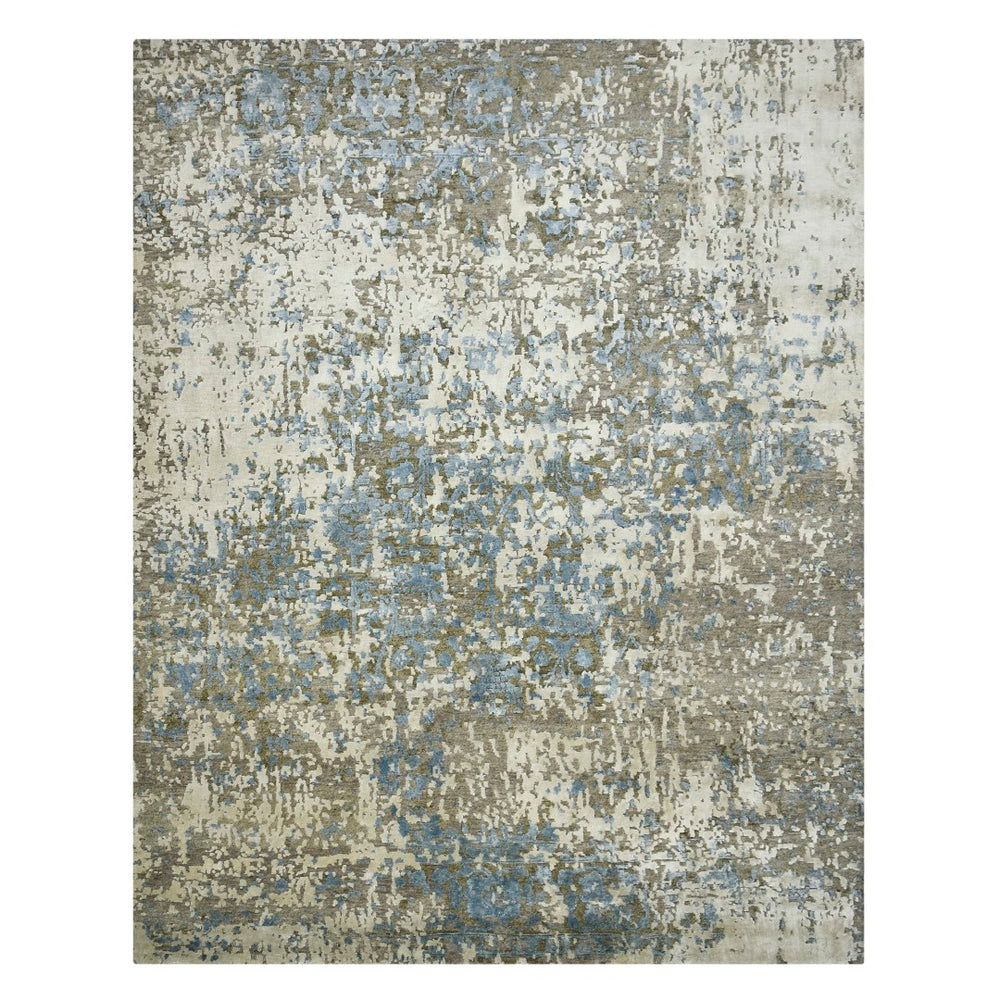 AMER Rugs Essence ESS-2 Hand-Knotted Abstract Transitional Area Rug Blue 10' x 14'