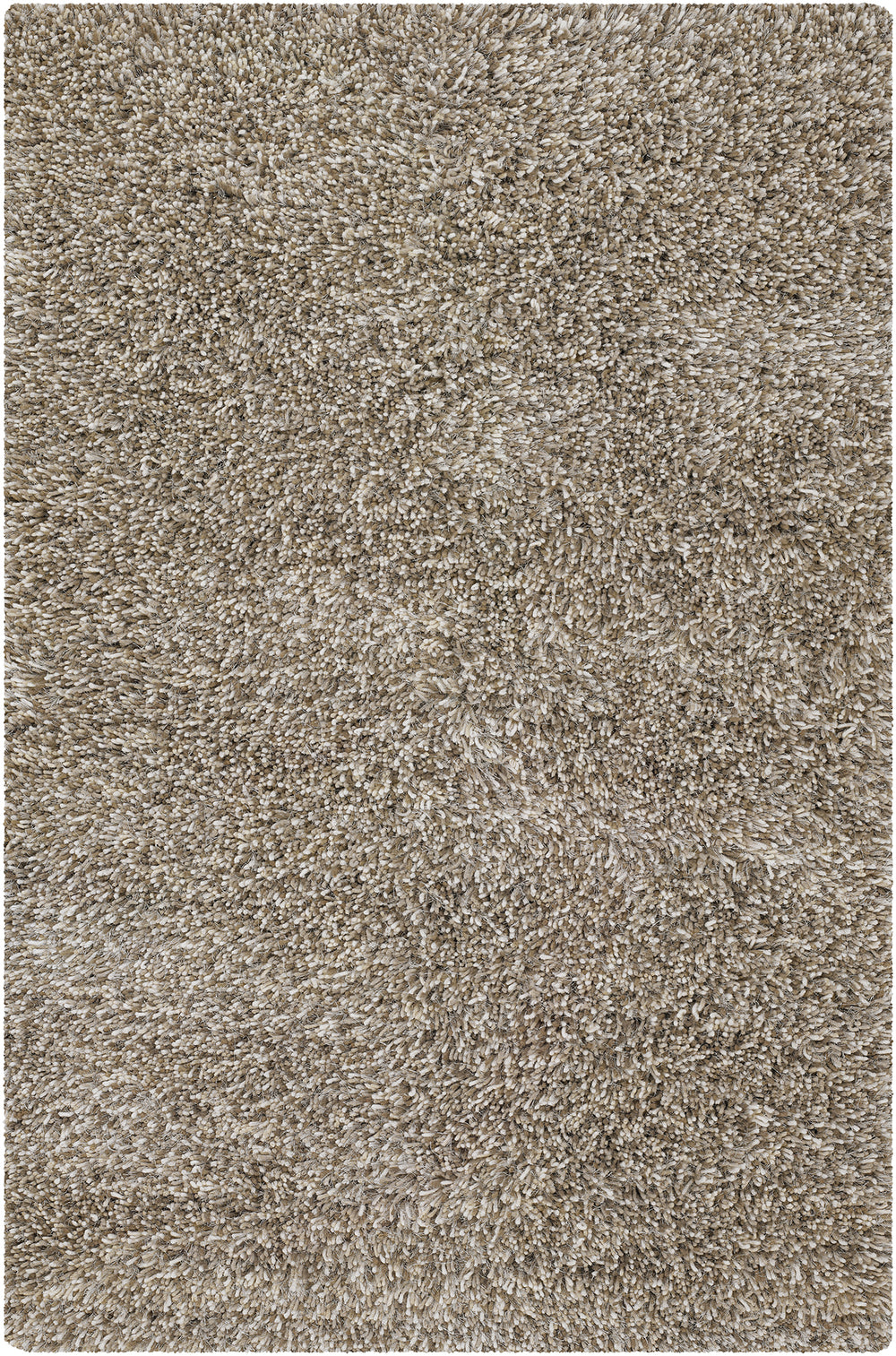 Chandra Rugs Estilo 70% Wool + 30% Polyester Hand-Woven Contemporary Shag Rug Taupe/Ivory 9' x 13'