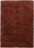 Chandra Rugs Estilo 70% Wool + 30% Polyester Hand-Woven Contemporary Shag Rug Red/Gold/Brown 9' x 13'