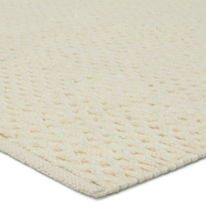 Jaipur Living Easton Windcroft EST01 Handwoven 100% Wool Solid Area Rug Cream 100% Wool RUG154929