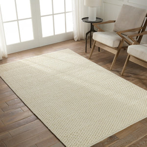 Jaipur Living Easton Windcroft EST01 Handwoven 100% Wool Solid Area Rug Cream 100% Wool RUG154929