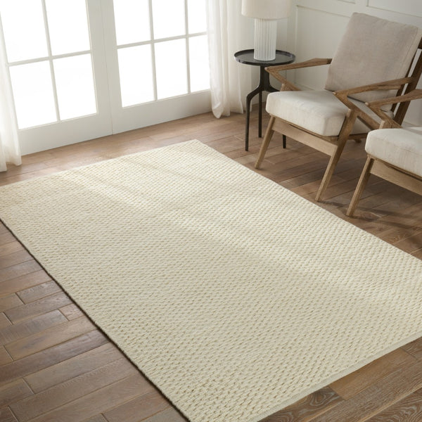 Jaipur Living Easton Windcroft EST01 Handwoven 100% Wool Solid Area Rug Cream 100% Wool RUG154929