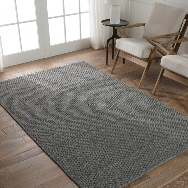 Jaipur Living Easton Windcroft EST03 Handwoven 100% Wool Solid Area Rug Gray 100% Wool RUG154937