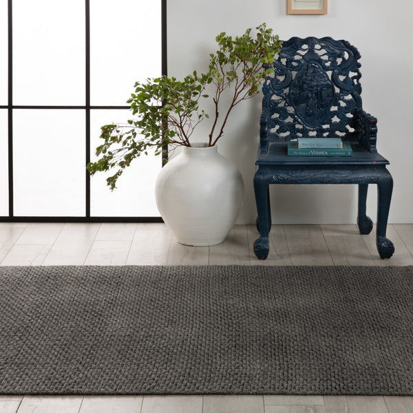 Jaipur Living Easton Windcroft EST03 Handwoven 100% Wool Solid Area Rug Gray 100% Wool RUG154937
