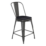 EE1790 Contemporary Commercial Grade Metal Colorful Restaurant Counter Stool [Single Unit]