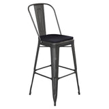 EE1794 Contemporary Commercial Grade Metal Colorful Restaurant Barstool [Single Unit]