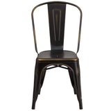 English Elm EE1788 Contemporary Commercial Grade Metal Colorful Restaurant Chair Copper EEV-13506