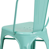 English Elm EE1797 Contemporary Commercial Grade Metal Colorful Restaurant Chair Mint Green EEV-13578